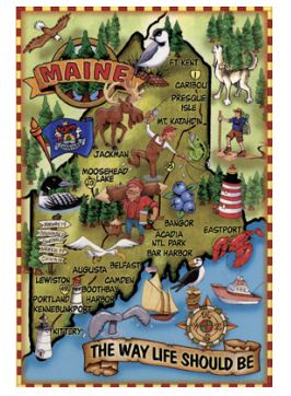 Maine Map Playing Cards MSC0229