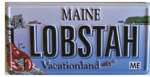 Lobstah Lic Plate Mag351 MSC0418