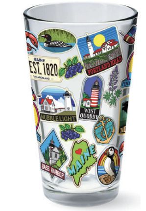 Maine Stickers Pint Glass MSC0351