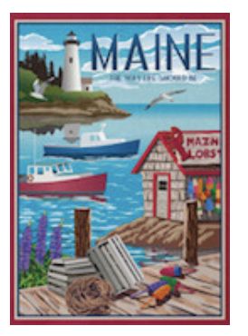 Maine Fishing Village Playing Cards MSC0457