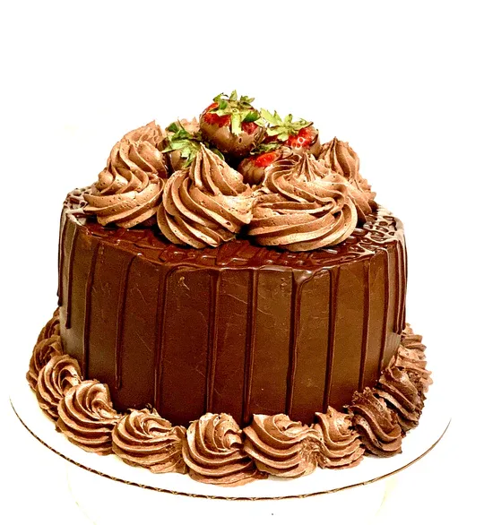 Chocolate Fudge Strawberry Cake