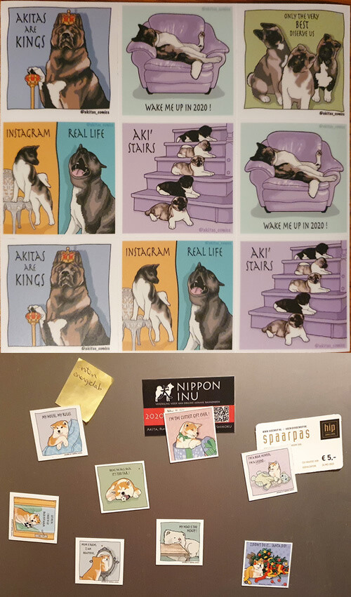 Koelkastmagneten American Akita