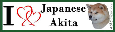 Sticker I love Akita