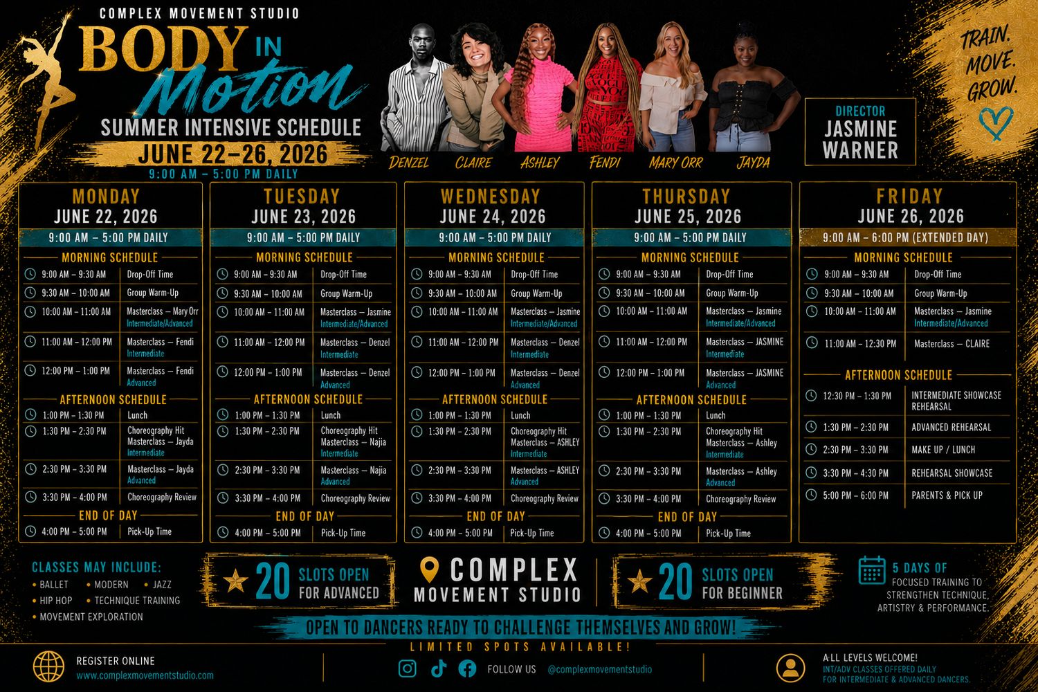 Summer Intensive  June 22-26th