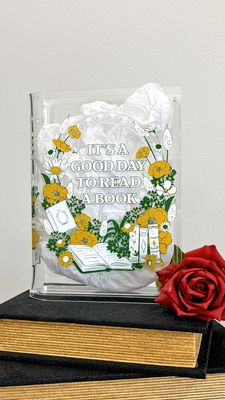 IT'S A GOOD DAY TO READ A BOOK VASE YELLOW