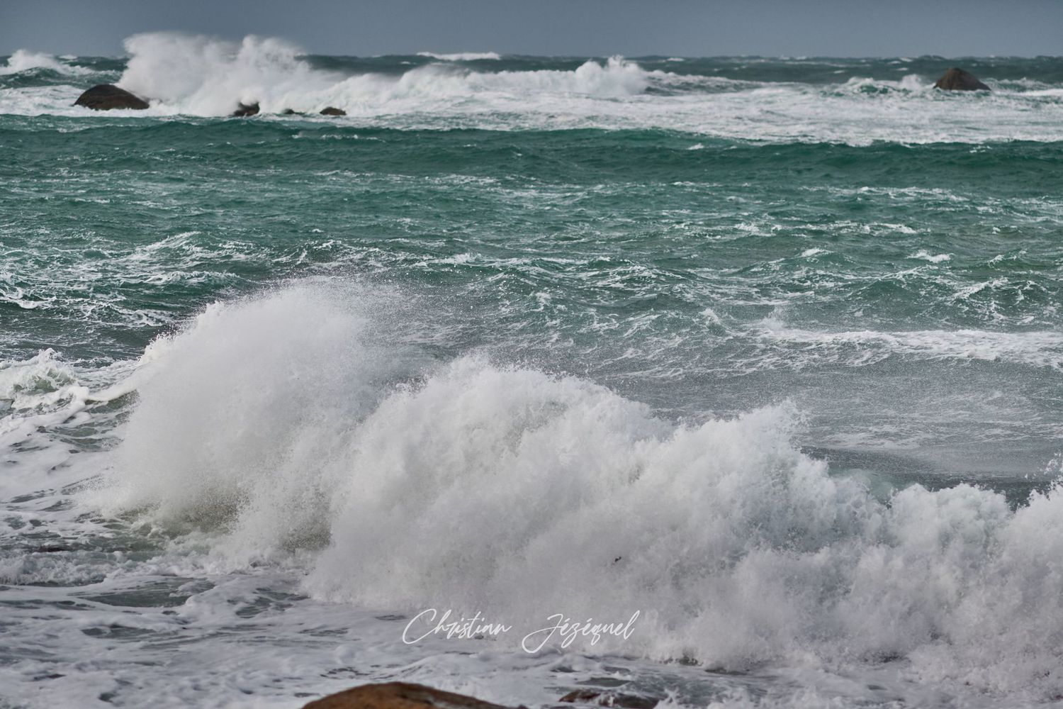 Mer agitée sur Brignogan