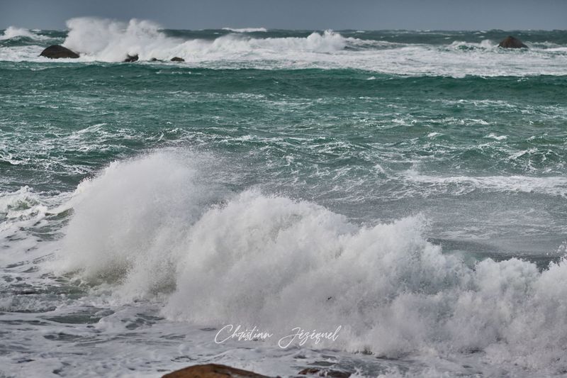 Mer agitée sur Brignogan