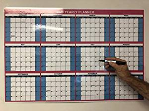 2020 Dry Erase Wall Calendar/Yearly Planner 24x36