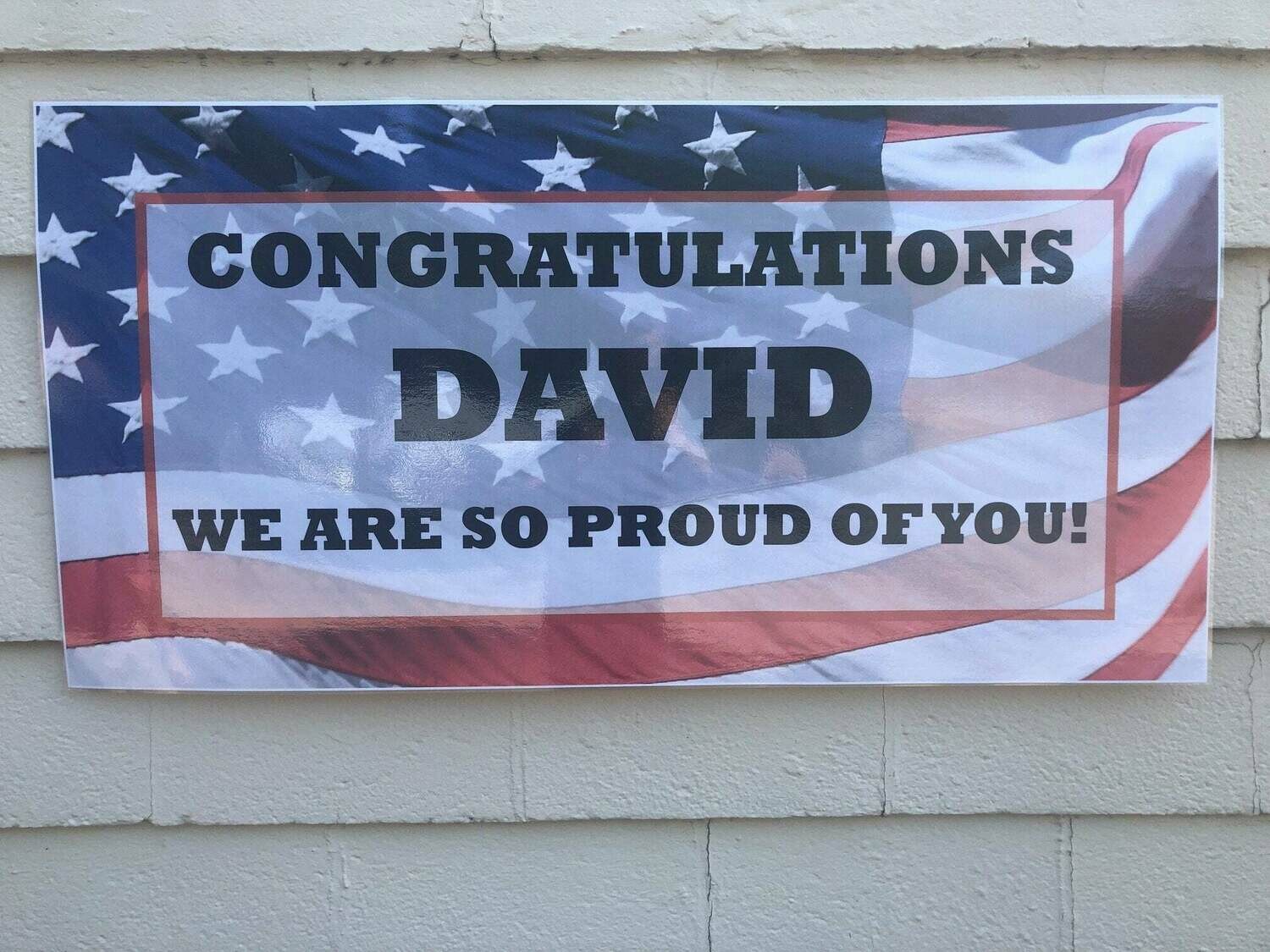 Personalized Welcome Home Military Banner 24&quot;x48&quot;