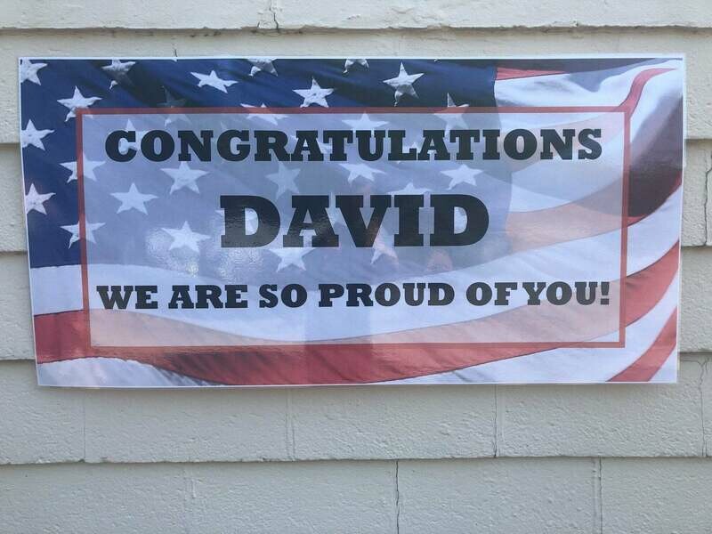 Personalized Welcome Home Military Banner 24&quot;x48&quot;