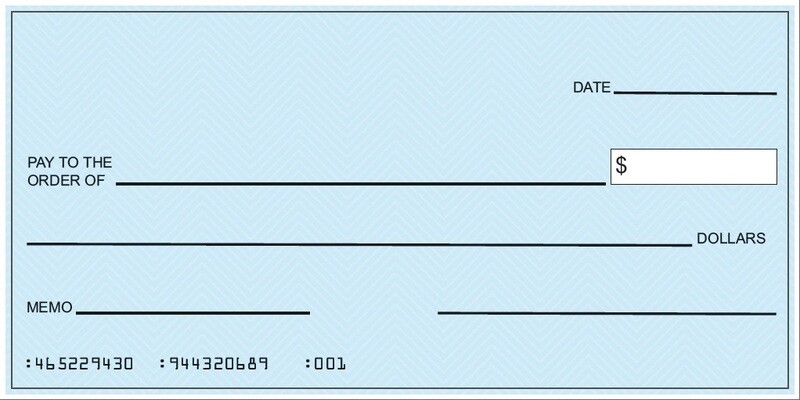 Blank Presentation Check - Foam Board