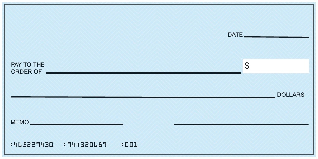 Blank Presentation Check - Coroplast