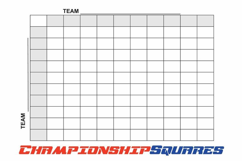 Reusable Super Bowl Football 100 Squares Dry Erase