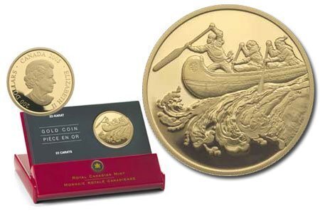 Canada. Elizabeth II. 2005. 200 dollars. Series: Canadian Trade History. #01. Fur Trade. 0.916 Gold 0.6 Oz., AGW 17.13 g., KM# PROOF