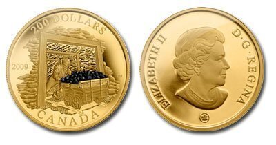 Canada. Elizabeth II. 2009. 200 dollars. Series: Canadian Trade History. #05. Coal trading. 0.916 Gold 0.6 Oz., AGW 17.13 g., KM # PROOF