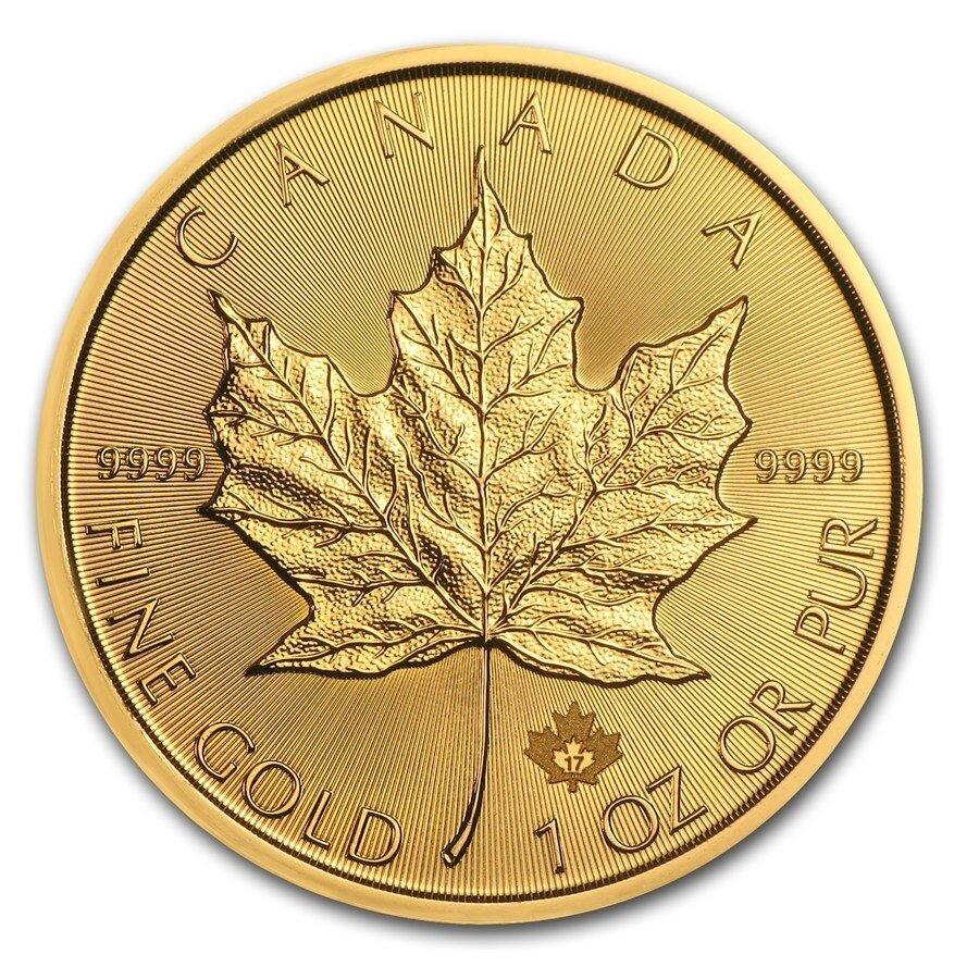 Canada. Elizabeth II. 1990. 50 Dollars. Golden Maple Leaf. 0.999 Gold 0.9934 Oz AGW 31.103g KM#191. UNC Mintage:  815,000