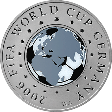 Belarus. 2005. 20 Rubles. 2006 FIFA World Cup. Germany. 0.925 Silver. 0.7434 Oz., ASW. 25.0 g. PROOF. Mintage: 25,000