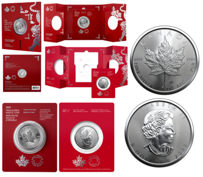 Canada. Elizabeth II. 2022. 5 Dollars. Series: Precious Maple Leaf. Canada. Elizabeth II. 2022. 5 Dollars. Series: Precious Maple Leaf.
