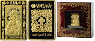 Belarus. 2012. 1000 Rubles. Icon of the Blessed Virgin Mary 