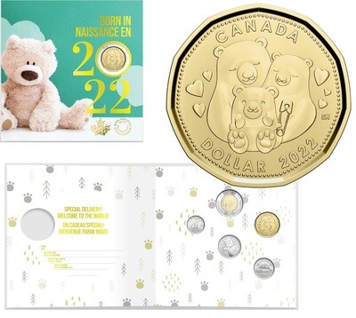 Canada. Elizabeth II. 2022. 1 dollar.  Baby Gift Sets. Welcome to the world! Proof-like. Mintage: 100,000