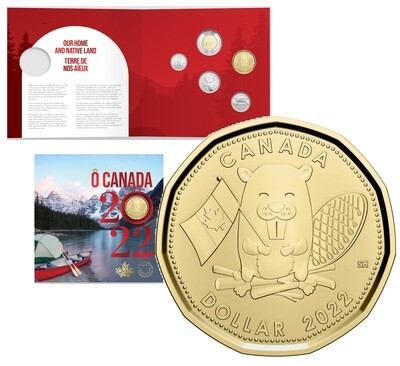 Canada. Elizabeth II. 2022. 1 dollar.  O, Canada! Coins Sets. Proof-like. Mintage: 100,000