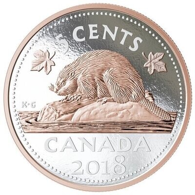 Canada. Elizabeth II. 2018. 5 Cents. Series: Big coins. 0.9999 Silver 5.0675 Oz., ASW., 157.6 g., PROOF