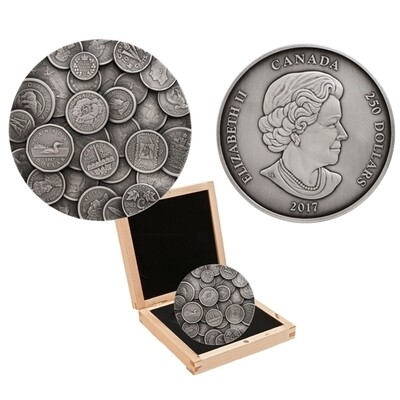 Canada. Elizabeth II. 2017. 250 Dollars. Canadian Coin Collection. 0.9999 Silver 35.270 Oz., ASW., 1000.00 g., PROOF. Mintage: 500