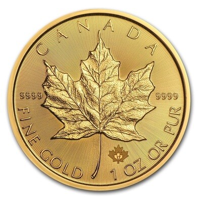 Canada. Elizabeth II. 1998. 50 Dollars. Golden Maple Leaf. 0.999 Gold 0.9934 Oz AGW 31.103g KM#191. UNC Mintage: 593,704