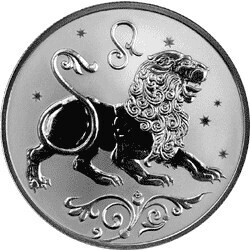Russia. 2005. 2 Rubles. Series: Signs of the Zodiac #05. Leo. Silver 925. 0.5 Oz ASW 17.0 g. PROOF Mintage: 20,000