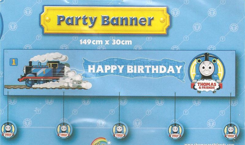 THOMAS &amp; FRIENDS BIRTHDAY PARTY BANNER
