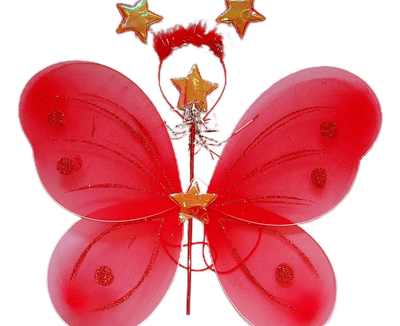 Bright Red Color Fairy Wings