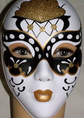Gorgeous Designed Party Mask, Gold, Black &amp; White !