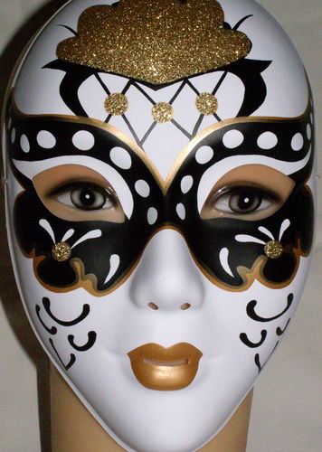 Gorgeous Designed Party Mask, Gold, Black &amp; White !