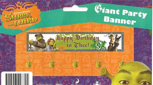 Shrek The Third Birthday Party Banner