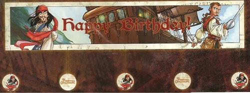 Pirate of Caribbean Birthday Party Banner