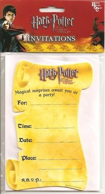 Harry Potter Party Invitation Cards