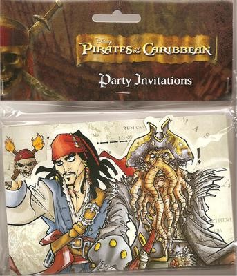 Pirate of Caribbean Party Invitation Cards