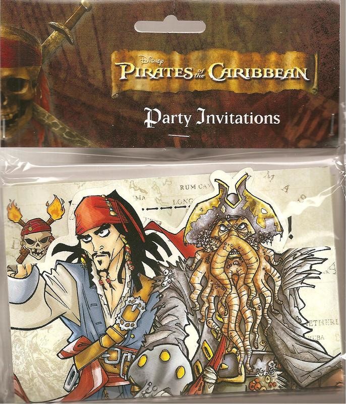 Pirate of Caribbean Party Invitation Cards