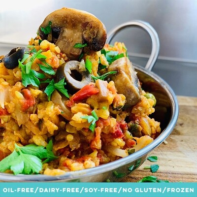 Paella with Mushrooms, Black Olives & Sundried Tomatoes Paella with Mushrooms, Black Olives & Sundried Tomatoes