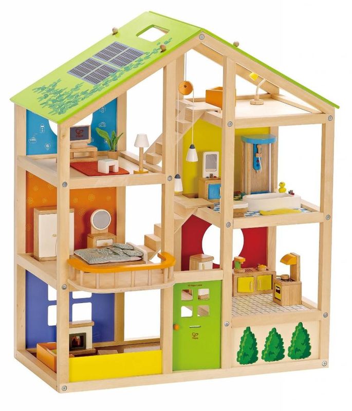 Hape Doll House All Seasoned Furnished