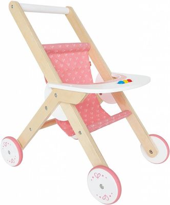 Hape Doll Furniture Wood Stroller
