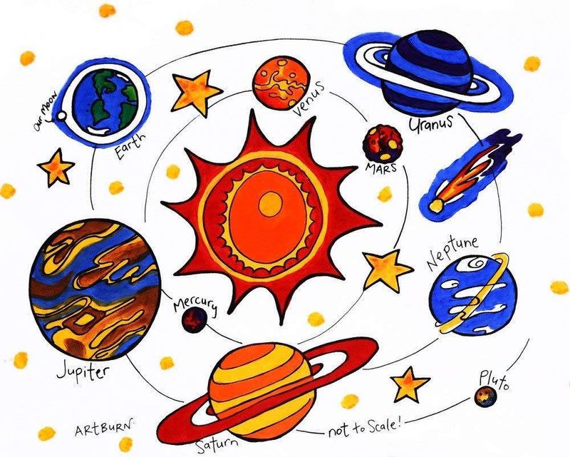 Artburn Pillowcase Solar System