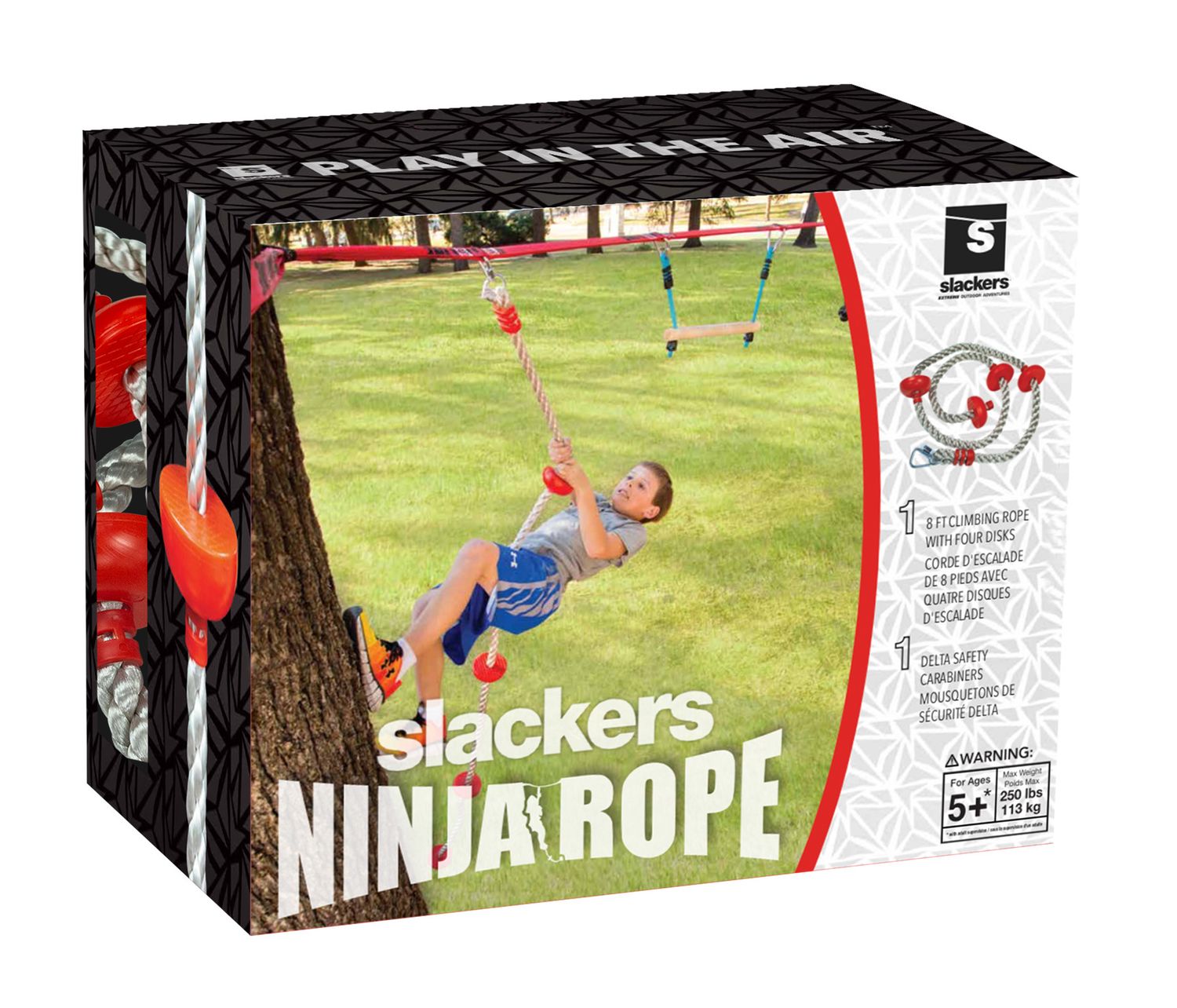 Slackers Ninja Climbing Rope 7' with Foot Holds