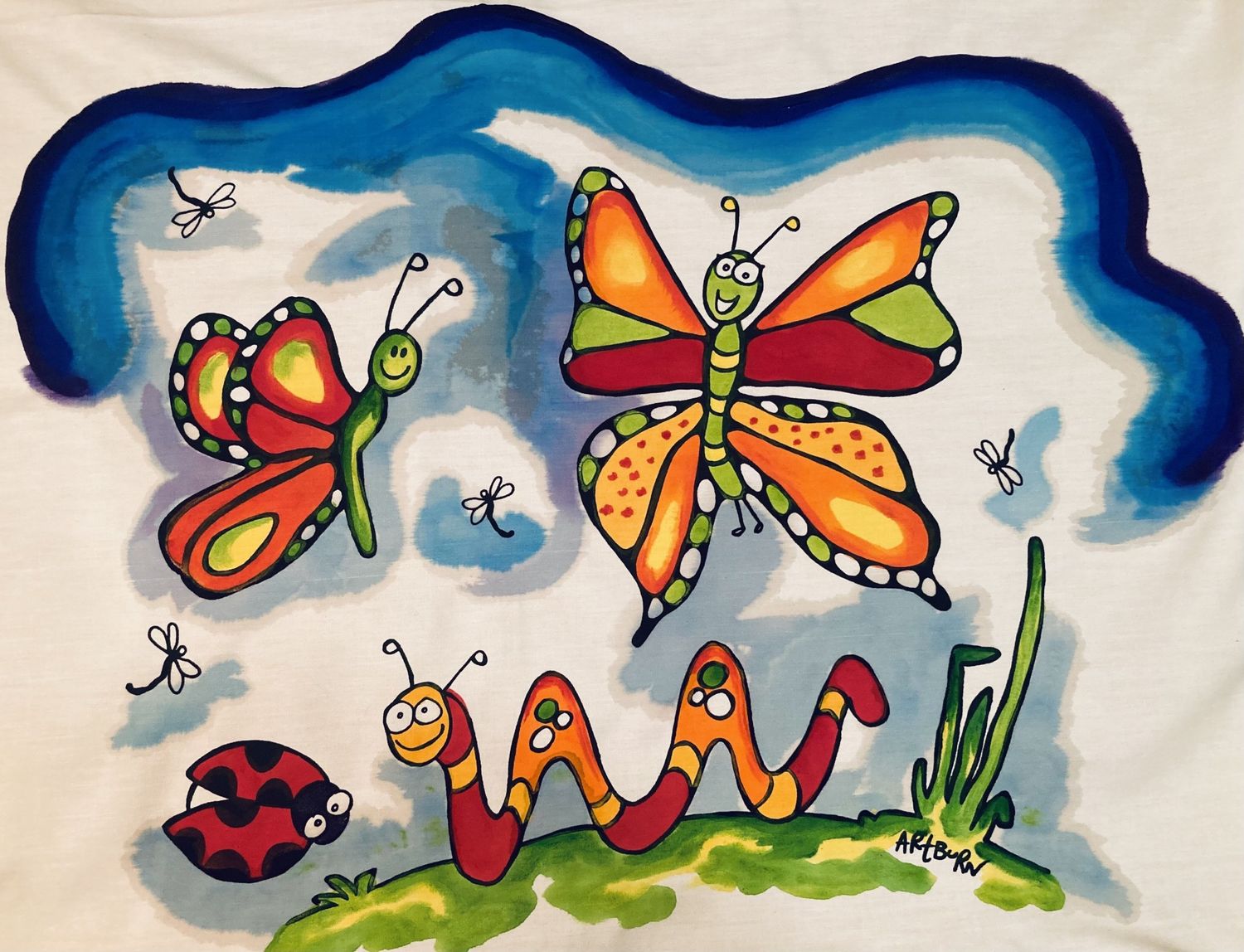 Artburn Pillowcase Butterfly Sky