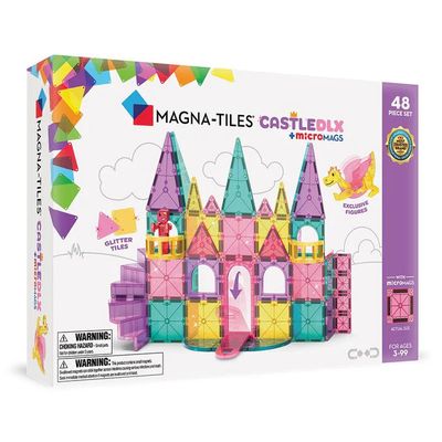 Magna-Tiles Castle DLX + microMAGS 48 piece set