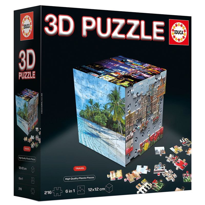 Educa 3D Puzzle Cube Travel
