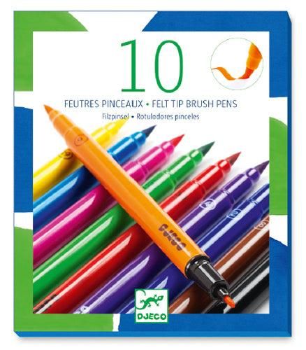 Djeco Felt Tip Brush Pens Classic Colours