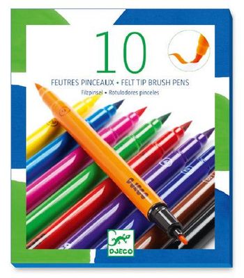 Djeco Felt Tip Brush Pens Classic Colours