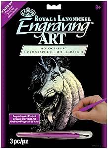 Engraving Art Holographic Proud Unicorn