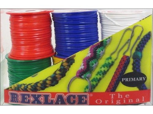 Rexlace Vinyl Lacing Bulk Primary Colours
